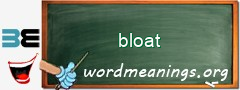 WordMeaning blackboard for bloat